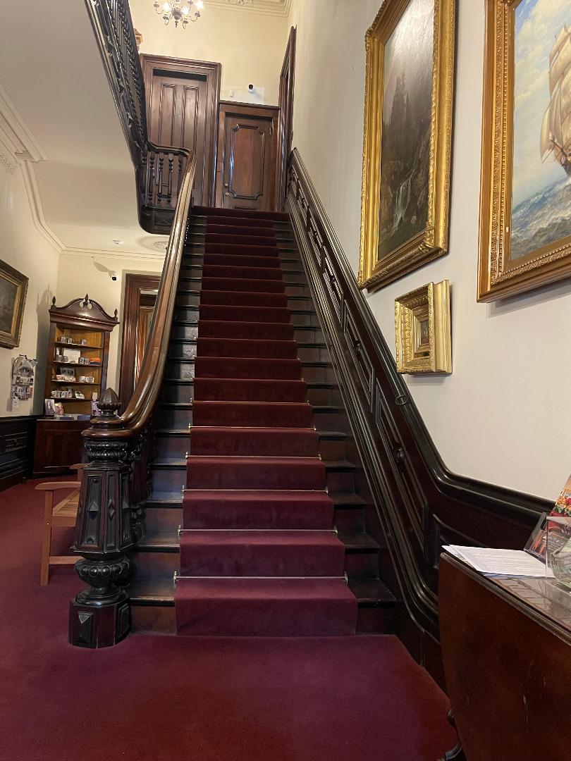 The stairs at the Richardson-Bates House Museum are steep and highlight major accessibility problems with the museum.